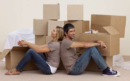 Office furniture and equipment prepared for a Croydon commercial move