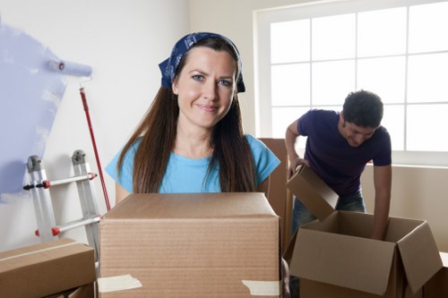 Professional Croydon man with a van transporting boxes and furniture