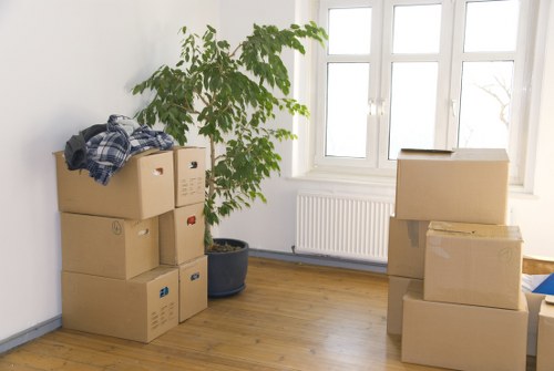 Moving van and removal team preparing for a Croydon property move