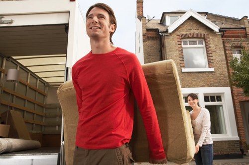 Packing boxes and furniture for a Croydon home removal