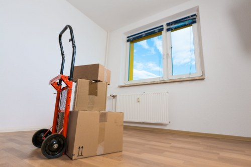 Moving truck and crew assisting with a residential relocation in Croydon