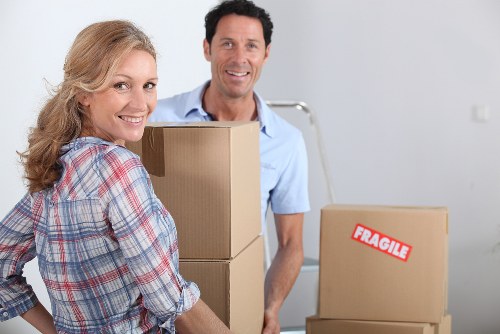 Croydon moving truck helping with furniture loading and transport