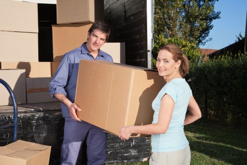 Local moving van transporting furniture and boxes in Croydon